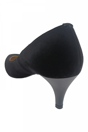 Pantofi damă, stiletto, piele naturală velur, toc cui, negru, SANDALI [2]