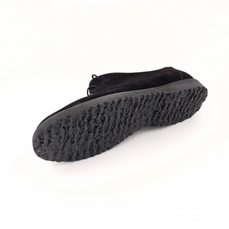 Pantofi casual unisex - piele naturală întoarsă, sireturi, negru, 38 [3]