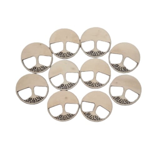 Set 10 baze lemn copacul vietii, 5 cm [2]