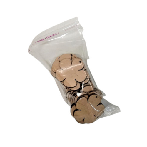 Set 20 baze lemn, model floare 5 petale, 4 cm [2]