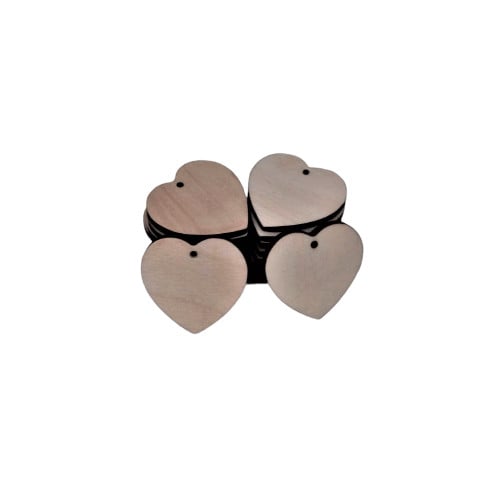 Set 20 baze lemn blank , inima , 3.5x3.5 cm [2]