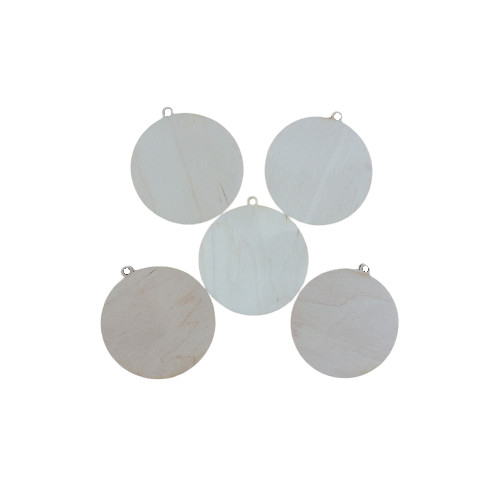Set 5 globuri lemn, rotund, 7.5 cm diametru, G1 [2]