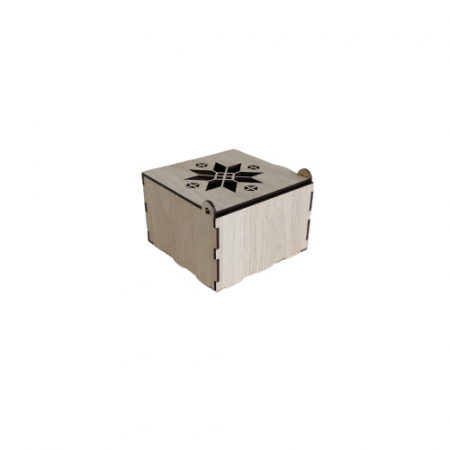 Cutie decupata stea , 10,5x10,5x7 cm , MDF lacuit [1]