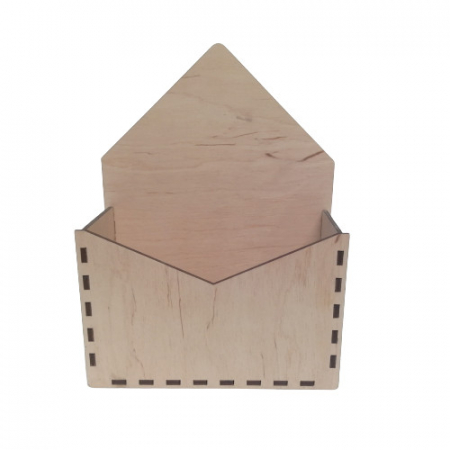 Cutii lemn decorative - Cutie lemn, blank, tip plic , 18x8x24 cm