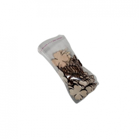 Set 25 baze lemn, trifoi, 4 cm [1]