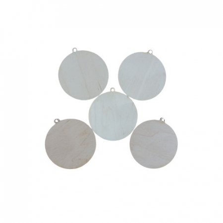 Set 5 globuri lemn, rotund, 7.5 cm diametru, G1 [1]
