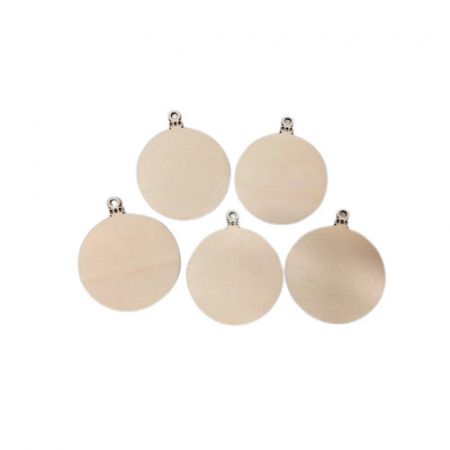 Set 5 globuri lemn, blank, rotund 8 cm, G2 [1]