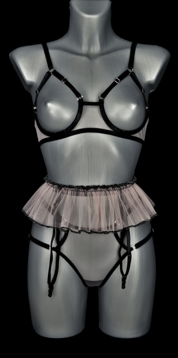 Set Nocturno Tulle Pink & Black R - 3 piese [1]