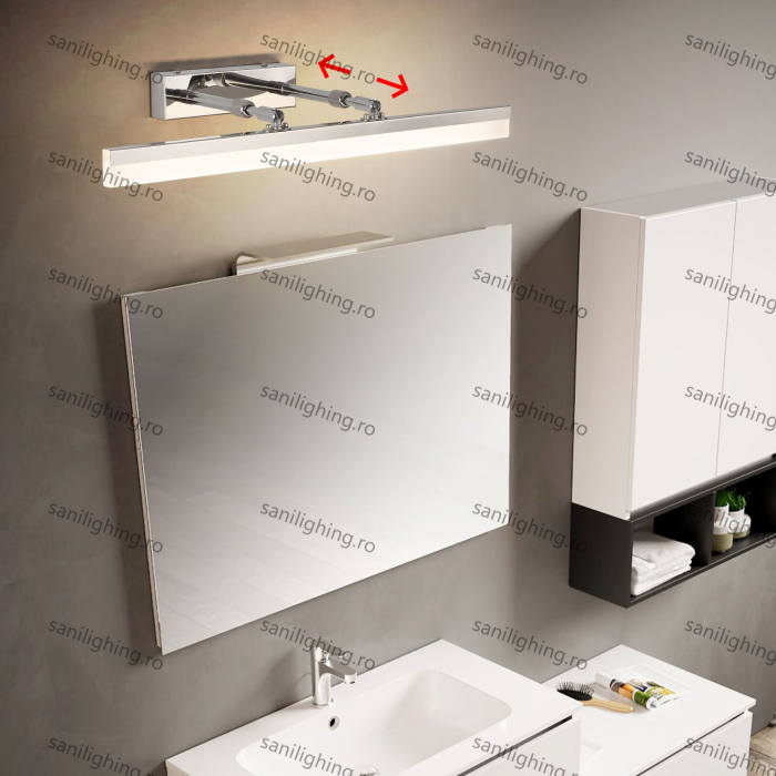 Aplica de baie 58cm,36W dimensiune reglabila,3 tipuri de lumina CROM [2]