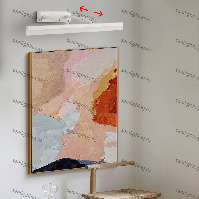Aplica de baie 58cm,36W dimensiune reglabila,3 tipuri de lumina ALB [1]