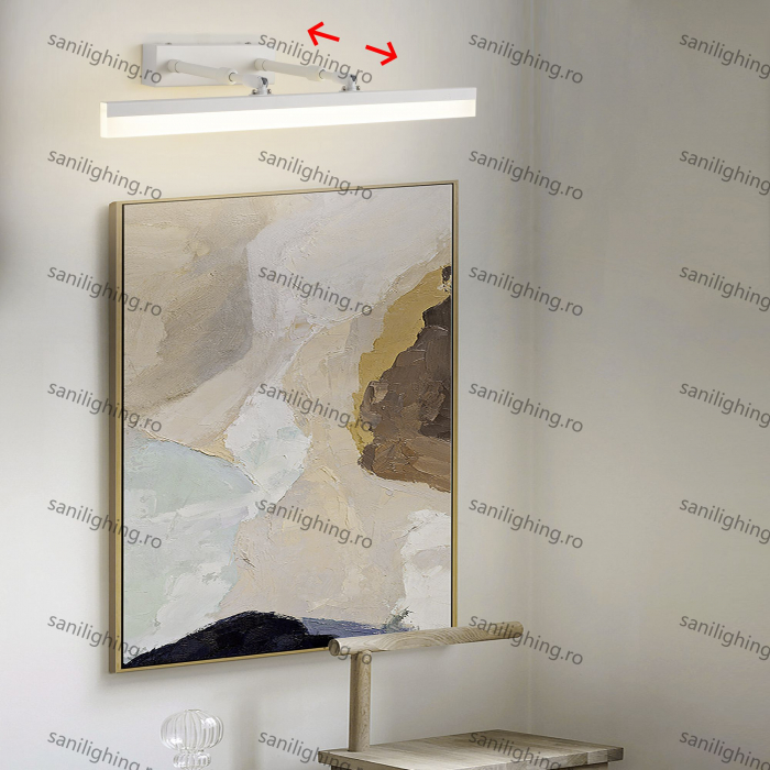 Aplica de baie 58cm,36W dimensiune reglabila,3 tipuri de lumina ALB [4]