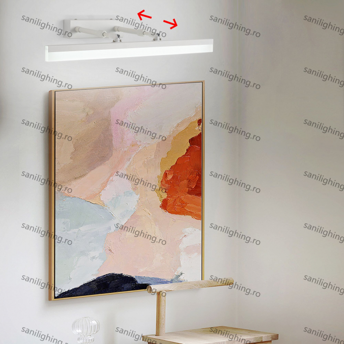 Aplica de baie 58cm,36W dimensiune reglabila,3 tipuri de lumina ALB [2]