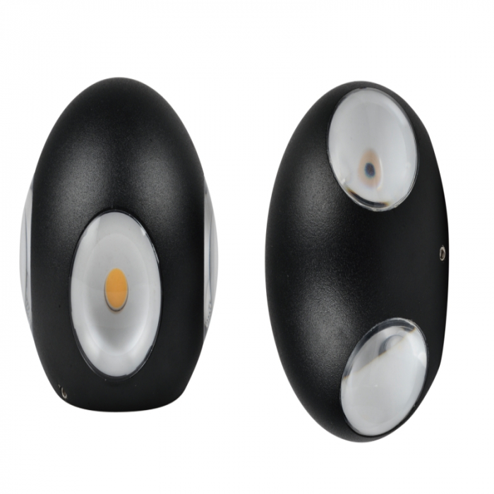 Aplica de exterior 12W lumina rece Negru [2]