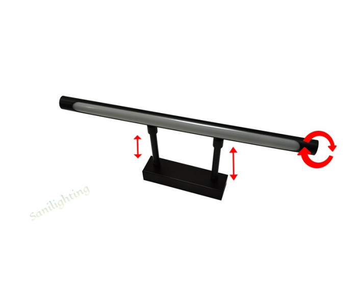 Aplica de  oglinda  led 24W 3 moduri de lumina,reglabila, NEGRU [1]