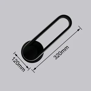 Aplica led 12W oval rotativa NEGRU 3 tipuri de lumina [5]