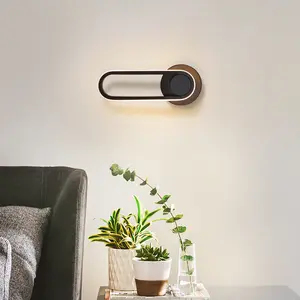 Aplica led 12W oval rotativa NEGRU 3 tipuri de lumina [4]