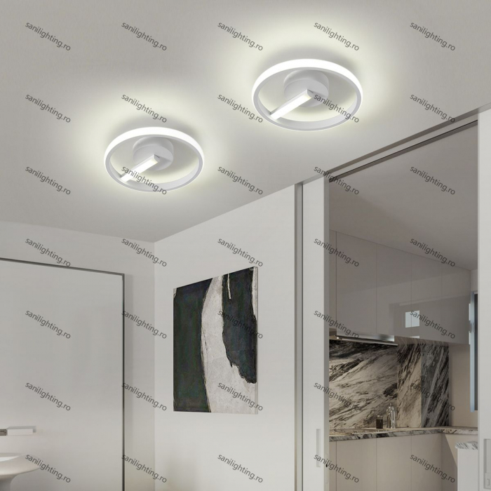 Plafoniera Led Cerc 32W, Alba, 3 tipuri lumina, 3000K/4000K/6500K [1]