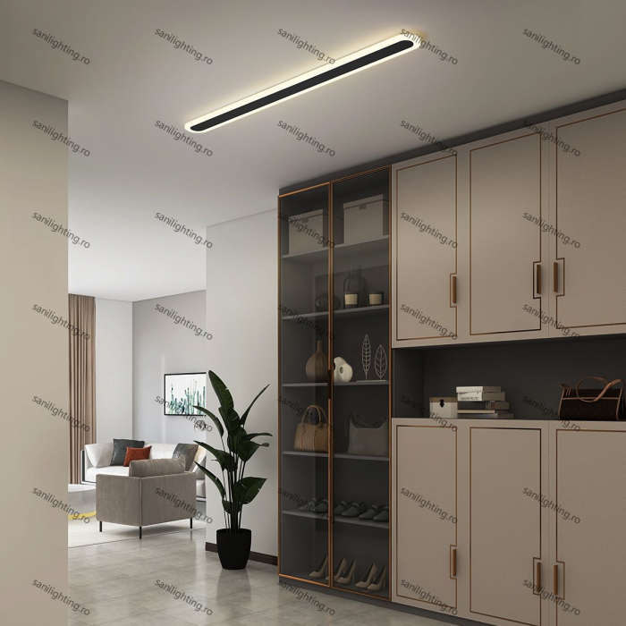 Aplica Led 48W, Neagra, 60cm, 3 tipuri de lumina [1]