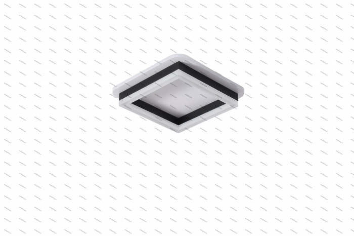 Plafoniera Led Patrata 64W, Neagra, 3 tipuri de lumina,  3000K/4000K/6500K [5]