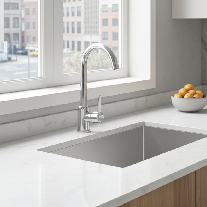 Baterie bucatarie monocomanda lebada ODIN INOX SUS304 cromat 146 [2]