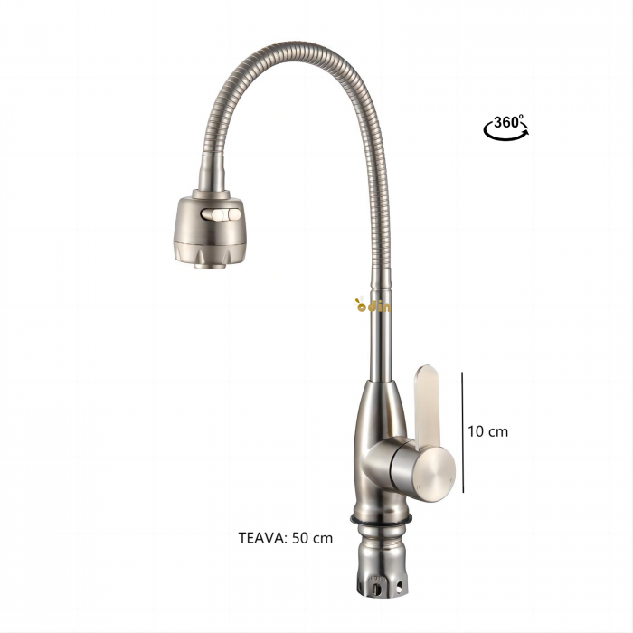 Baterie chiuveta bucatarie ODIN din INOX SUS304 teava flexibila [2]