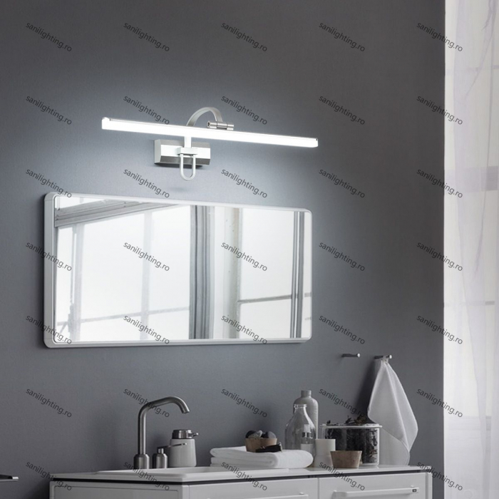 Corp Led Oglinda 36W, Crom, 58cm, 3 Tipuri Lumina, Intensitate Reglabila [1]