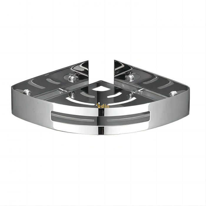 Etajera baie de colt din inox SUS304 cromata [1]