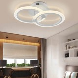 Lustra led, 2 cercuri,Telecomanda, 44W ,ALB ,3 tipuri de lumina [2]