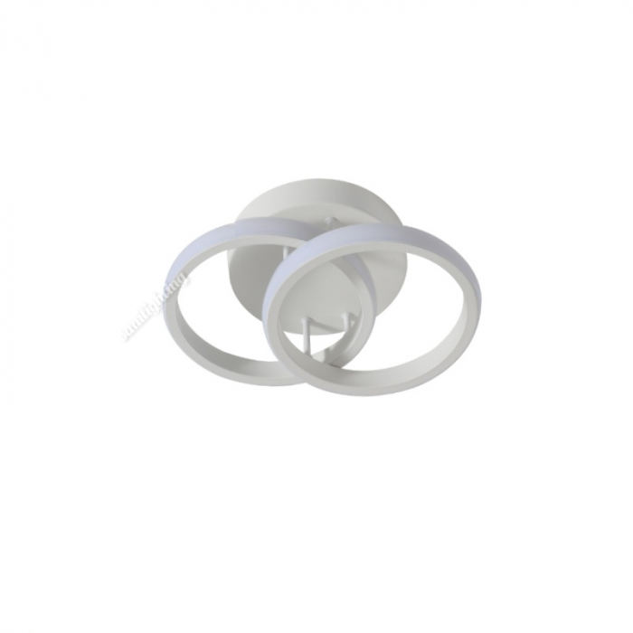 Lustra Led Cerc 28W, Alba, 2 cercuri, 3 faze iluminat,  3000K/4000K/6500K [5]
