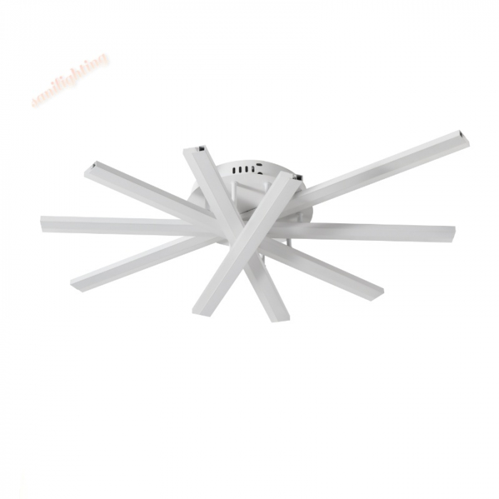 Lustra Led cu Telecomanda  140W Five Strip Aplicata ,Dimabila ,3000K/4000K/6500K  ALB [5]
