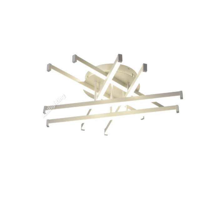 Lustra Led Linii 150W, Alba, telecomanda, intensitate reglabila [5]