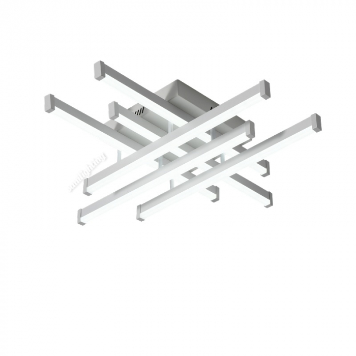 Lustra Led Linii 160W, Alba, 6 brate, telecomanda, intensitate reglabila [2]