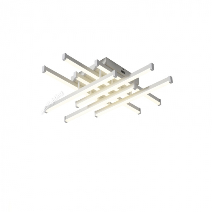 Lustra Led Linii 160W, Alba, 8 brate, telecomanda, intensitate reglabila [2]