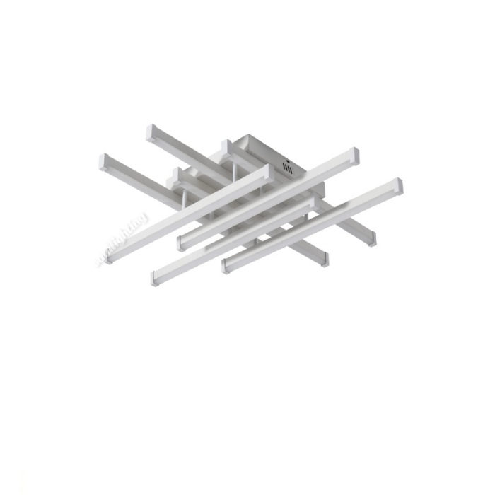 Lustra Led Linii 160W, Alba, 8 brate, telecomanda, intensitate reglabila [5]