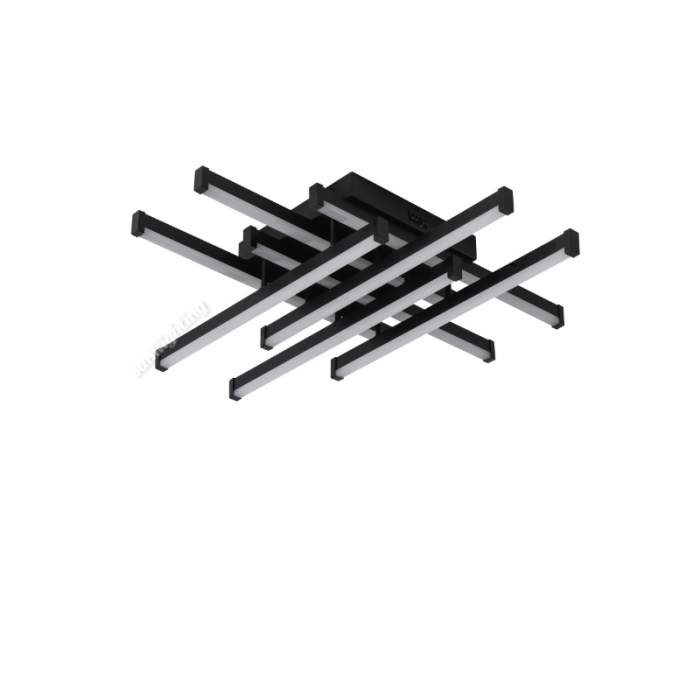 Lustra Led Linii 160W, Neagra, 8 brate, telecomanda, intensitate reglabila [5]