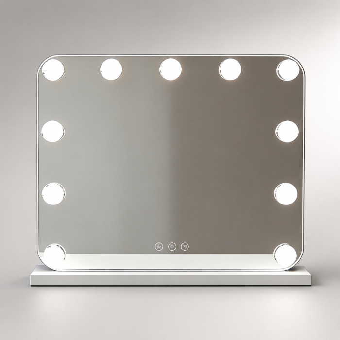 Oglinda Led  ,50x40cm ,Makeup ,3 feluri de lumina , Touch, Dimabila [2]