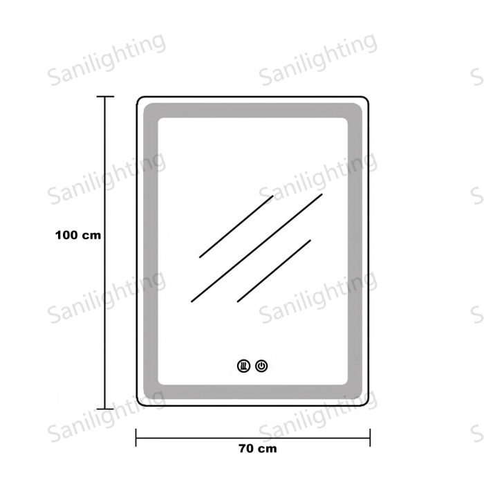 Oglinda LED  70x1000 cm, Intrerupator Touch, Dezaburire, 3 tipuri de lumina, Dimabila [7]