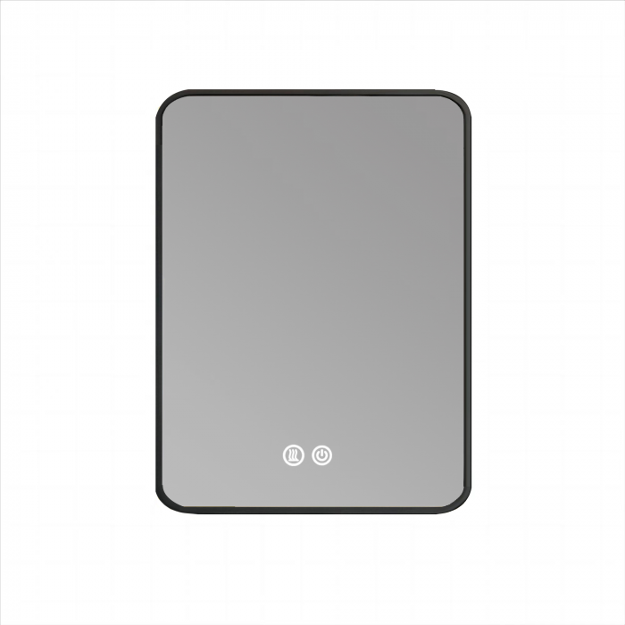 Oglinda LED  80x60 cm, Intrerupator Touch, Dezaburire, 3 tipuri de lumina ,Dimabila , Rama Negru SN 041 BK [4]
