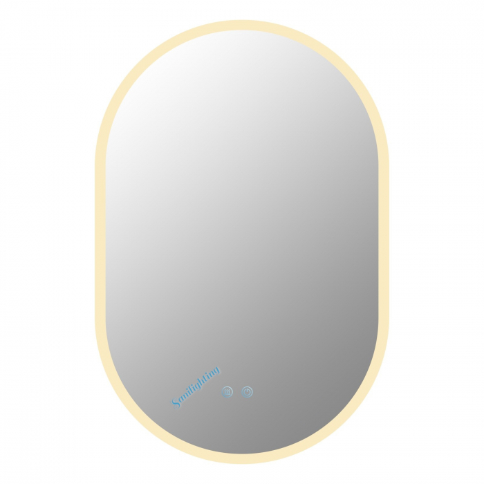 Oglinda LED  90x60 cm,Ovala, Intrerupator Touch, Dezaburire, 3 tipuri de lumina, Dimabila  ,Margine Mata , SN 061 - 101 [5]
