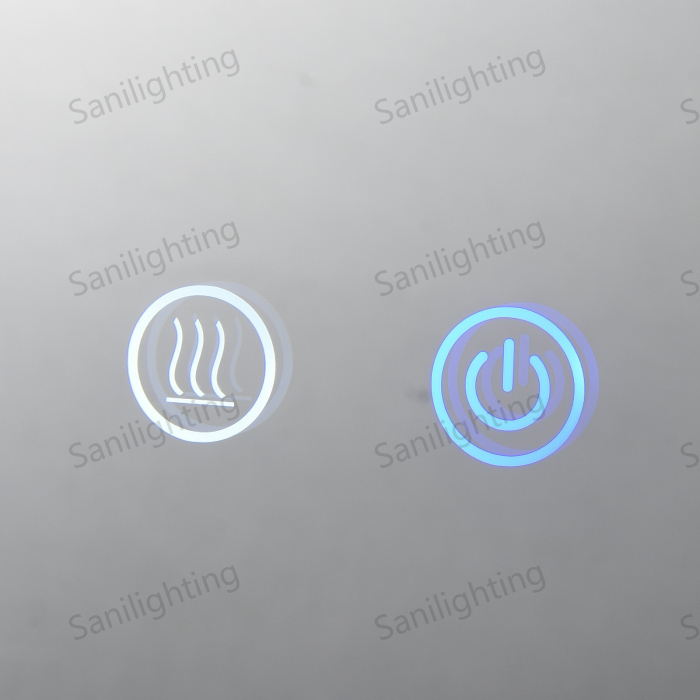 Oglinda LED  90x60 cm,Ovala, Intrerupator Touch, Dezaburire, Rama metal Auriu ,3 tipuri de lumina, Dimabila   SN 061  -1 A [4]