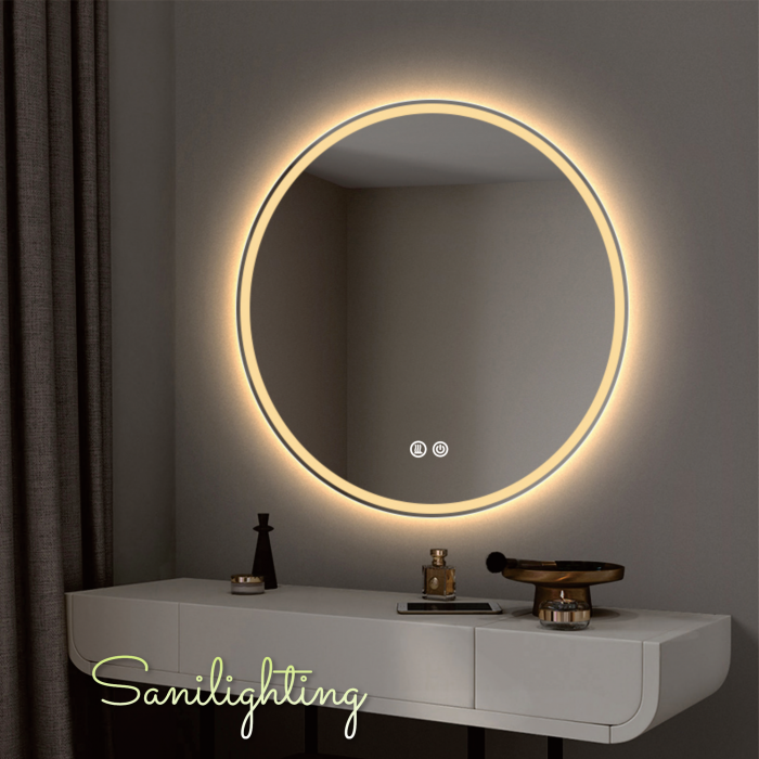 Oglinda LED Diametru 60cm, Intrerupator Touch, Dezaburire, 3 tipuri de lumina, Dimabila  SN 018 [1]