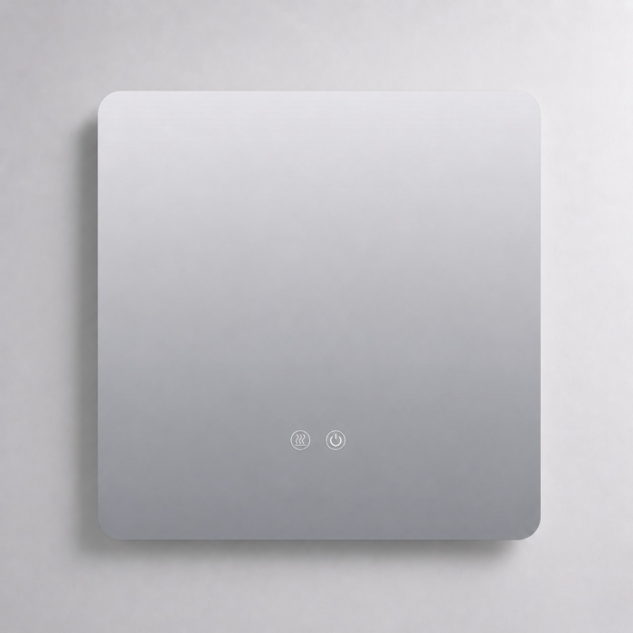 Oglinda LED  Patrata ,70x70 cm, Touch, Dezaburire, 3 tipuri de lumina, Dimabila [5]