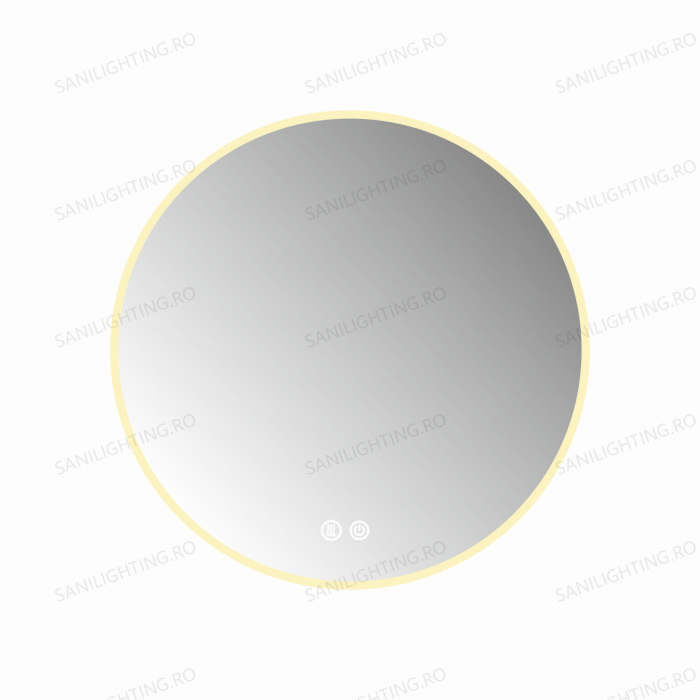 Oglinda LED Diametru 70cm, Intrerupator Touch, Dezaburire, 3 tipuri de lumina, Dimabila  SN 013 [7]