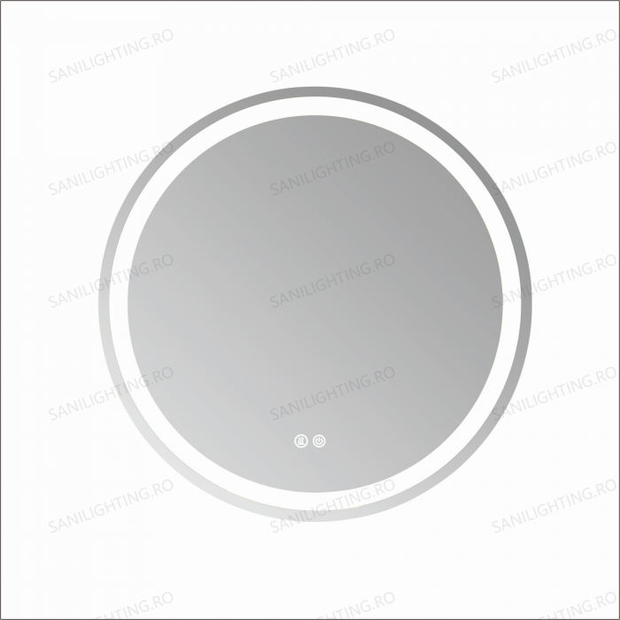 Oglinda LED Diametru 70cm, Intrerupator Touch, Dezaburire, 3 tipuri de lumina, Dimabila  SN 019 [5]