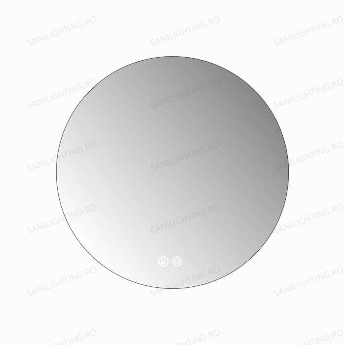 Oglinda LED Diametru 60cm Rama Acril, Intrerupator Touch, Dezaburire, 3 tipuri de lumina, Dimabila   SN  005 [5]