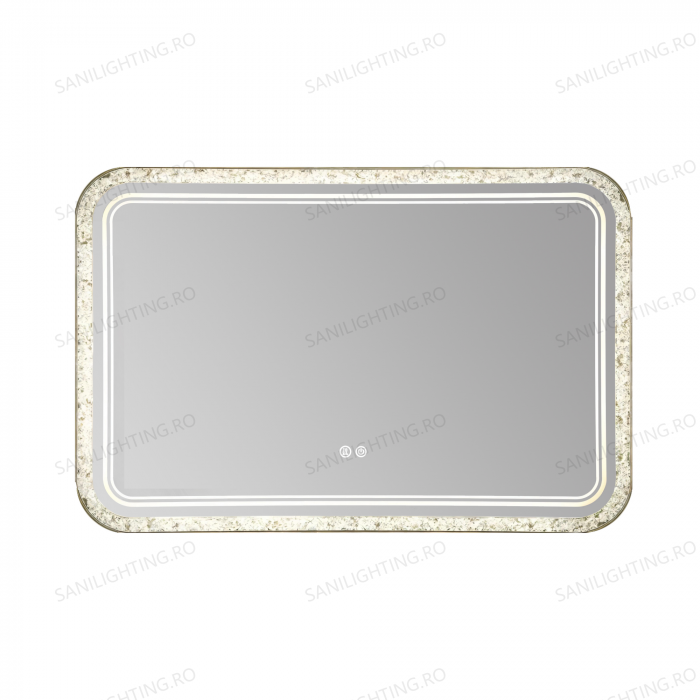 Oglinda LED 100x65cm, Rama Acril, Intrerupator Touch, Dezaburire, 3 tipuri de lumina, Dimabila  SN 052 [6]