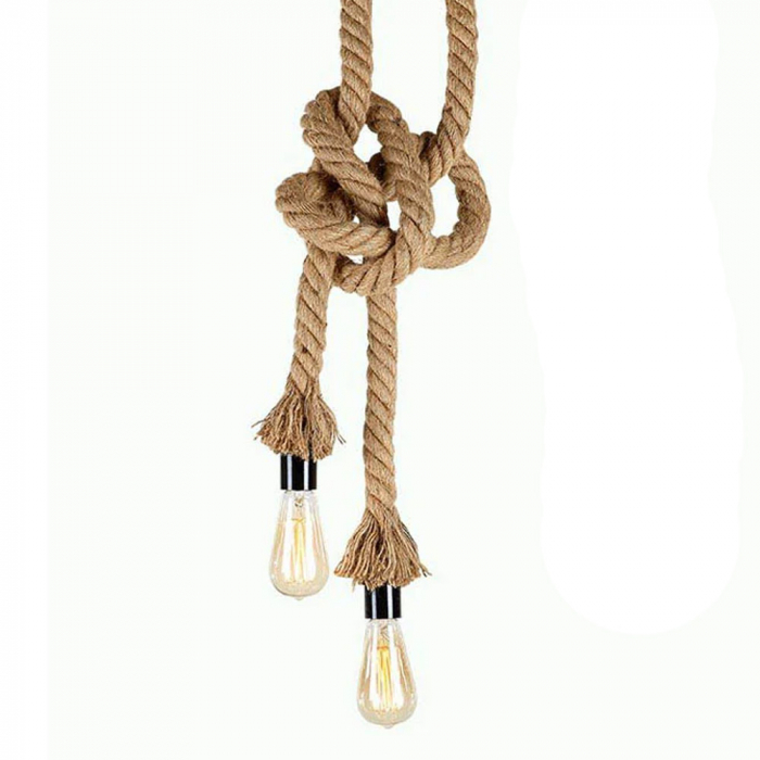 Pendul vintage din sfoara, 2 dulii E27 1.5M [2]