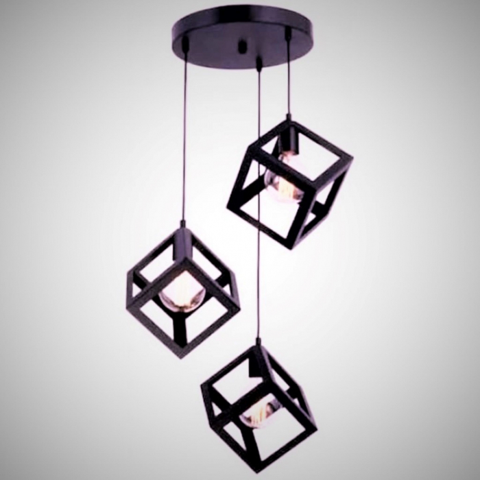 Pendul 3XE27  CUB Suport  rotund [3]