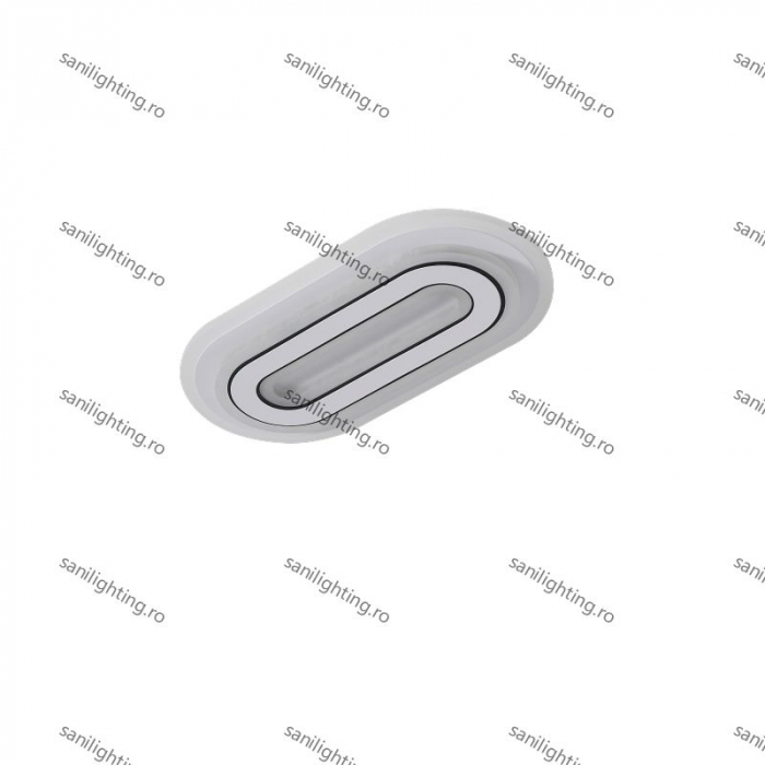 Plafoniera Led Oval 66W, Alba  3 tipuri de lumina 3000K/4000K/6500K [5]