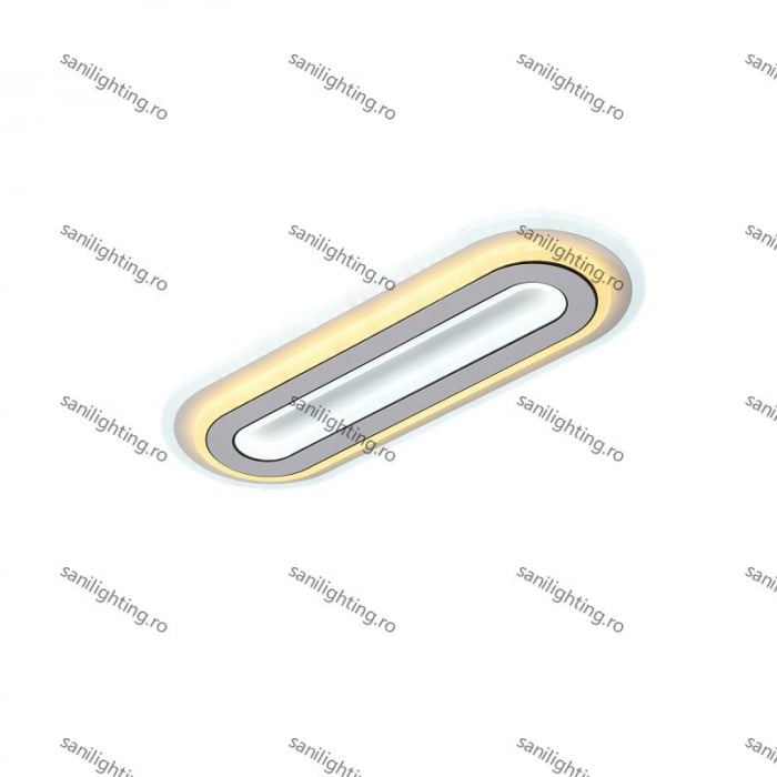 Plafoniera Led Oval 94W, Alba 3 tipuri de lumina 3000K/4000K/6500K [2]